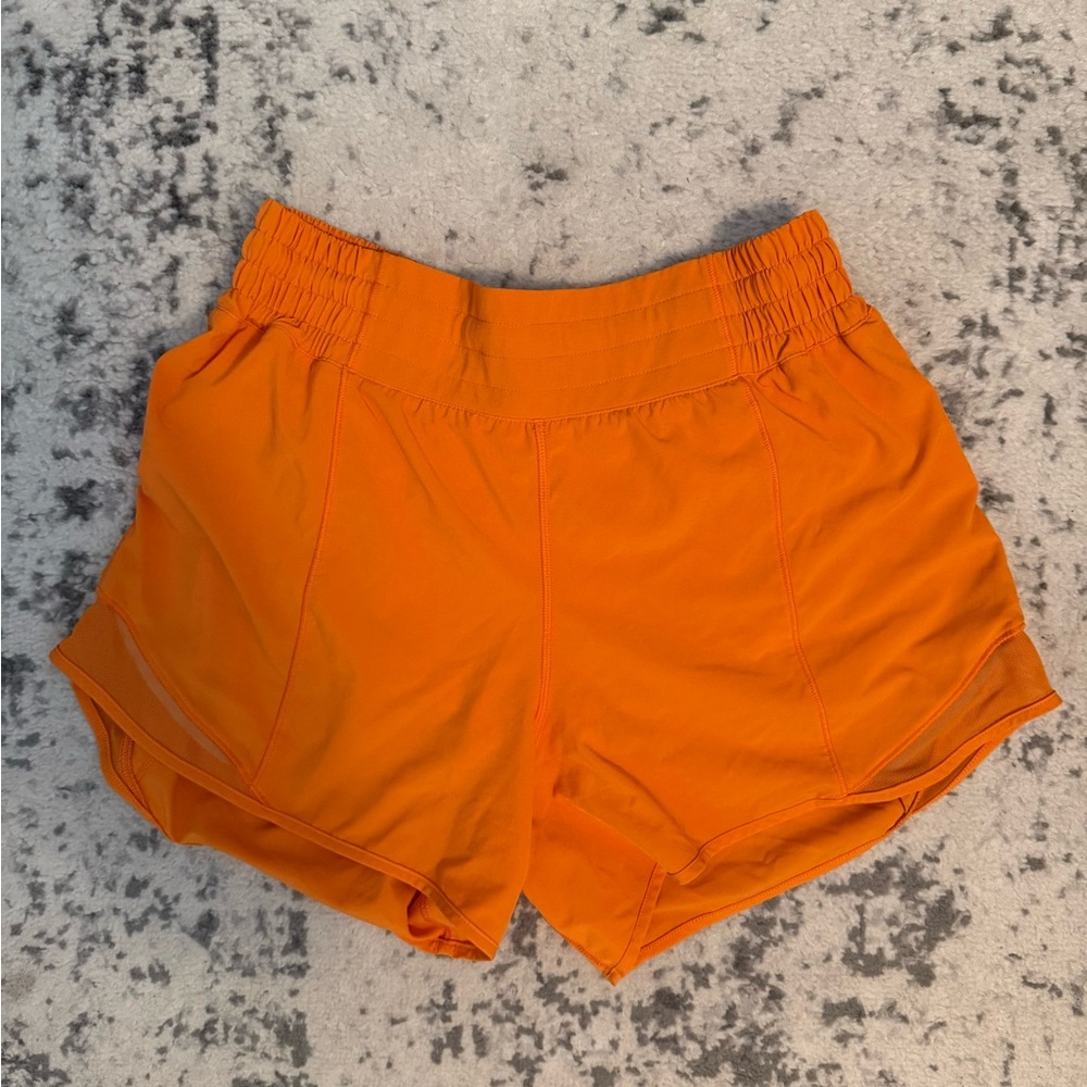 Lululemon Athletica Vibrant Orange Athletic Shorts